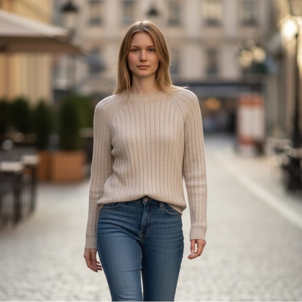 Banana Republic Made of Italian Yarn/wool 80%-Unisex Crewneck Sweater - Picture 3 of 10